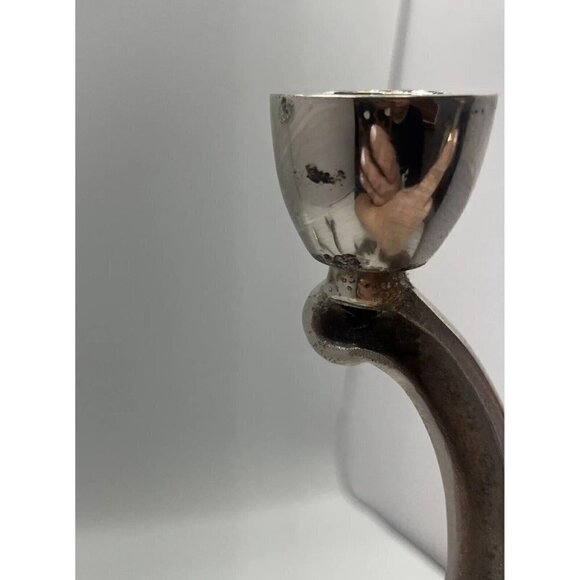 Global Views India Silver Candle Holder Pair of Wall Sconces - Picture 5 of 11